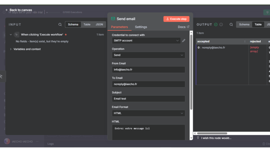 Mon premier workflow.