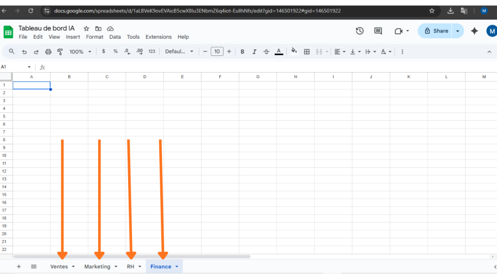 Automatiser la création de votre tableau de bord avec ChatGPT et Google Sheets
