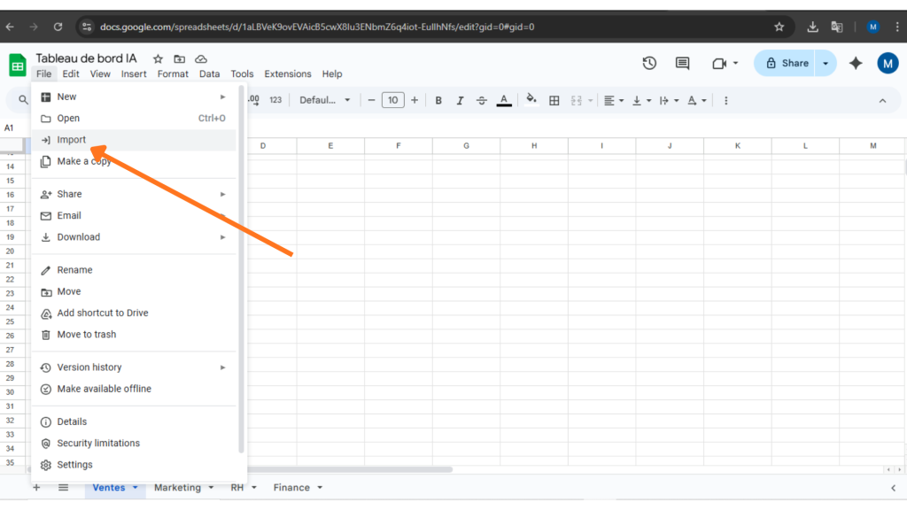 Automatiser la création de votre tableau de bord avec ChatGPT et Google Sheets